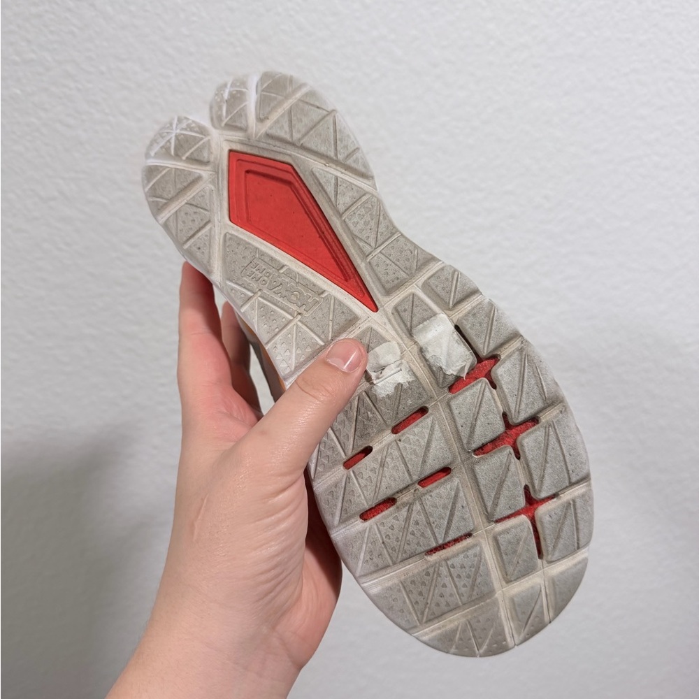Hoka Women's Athletic Shoes - Cream, Red, and Yellow - Picture 5 of 9